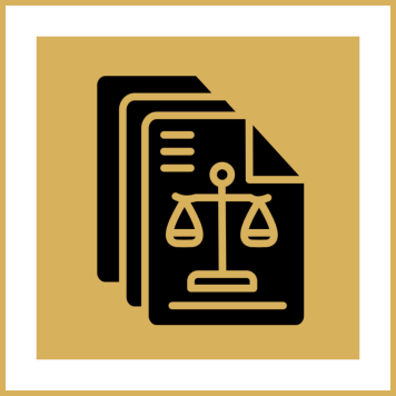 Justice scales on documents