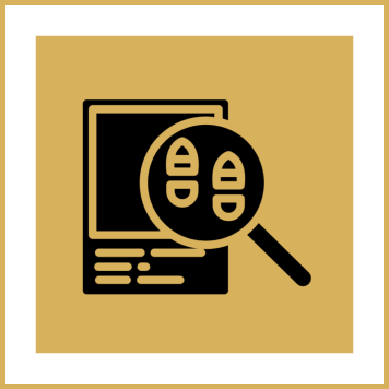 Magnifying glass over a document icon